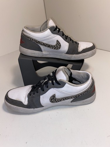 Nike Air Jordan 1 V.2 Low Leather White Cool Grey Size 11 - 584794-105 - Picture 2 of 8
