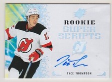 21-22 SPX Tyce Thompson Auto Rookie Super Scripts NJ Devils 2021