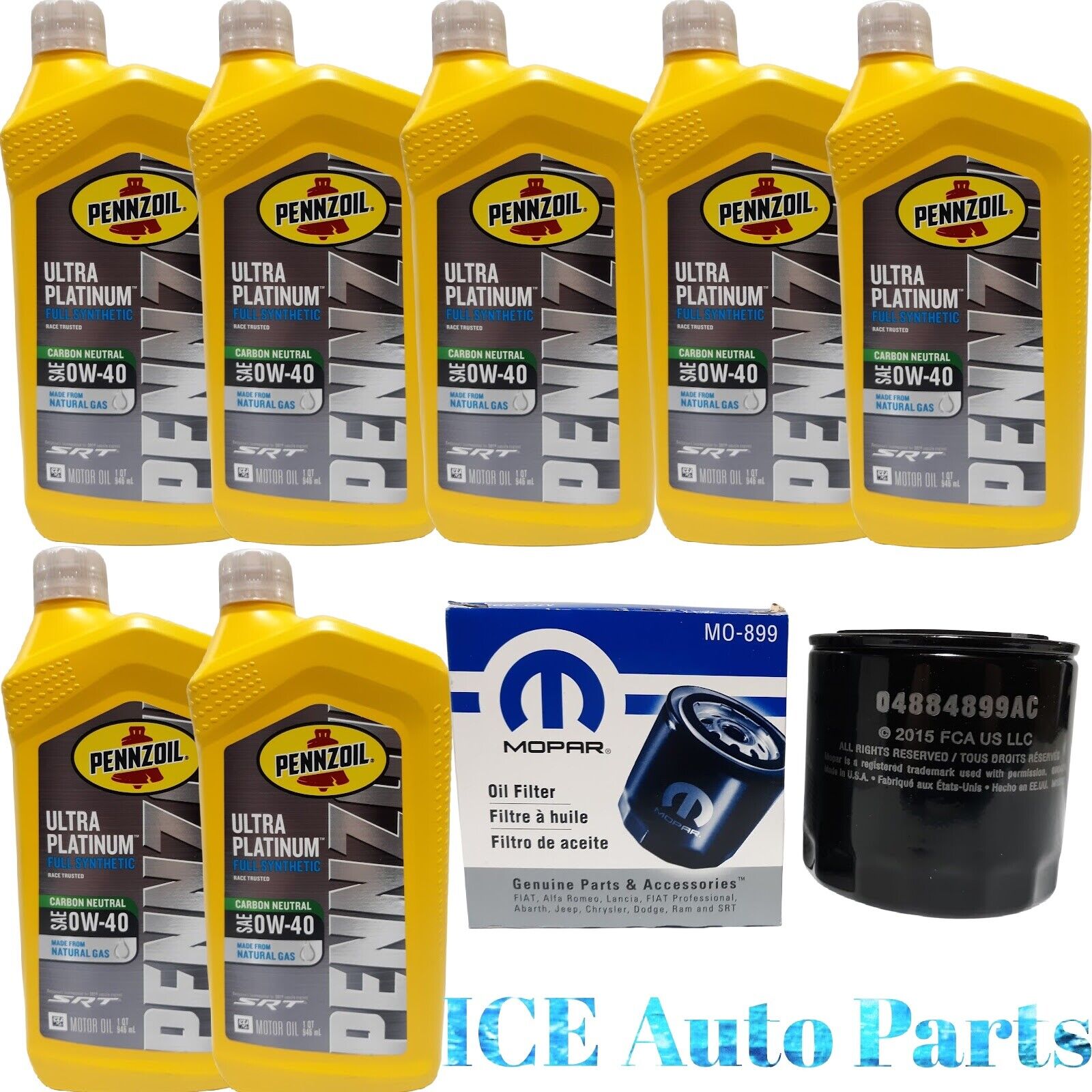 SRT Pennzoil Oil Change Kit 7Qts 0W-40 and Mopar Oil Filter MO-899