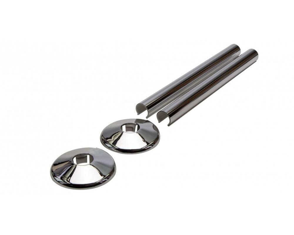 Talon Snappit Radiator Pipe Collars and Tail Covers Kit Chrome