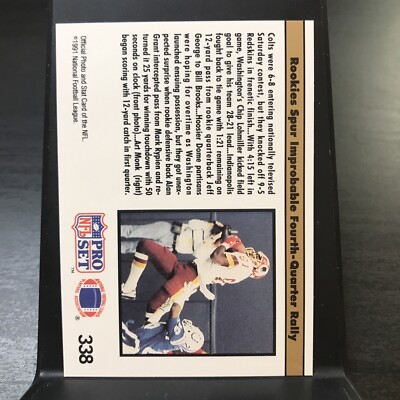 1991 Pro Set Football Card #338 Alan Grant Indianapolis Colts