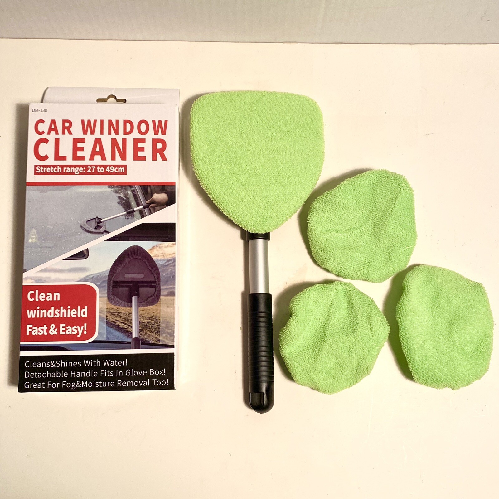 Windshield Cleaning Tool Car Window Cleaner 4 Washable Reusable Microfiber