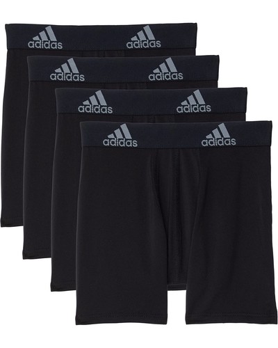 Adidas L128213 Kids Black 4-Pack Performance Boxer Briefs Size Medium - Picture 2 of 2