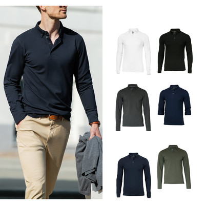 Nimbus Carlington Deluxe Long Sleeve Polo Shirt NB71M - Men's Collared T-Shirt