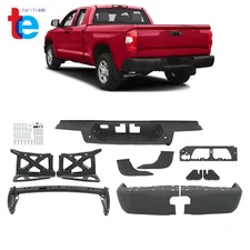 Black Rear Bumper Assembly For 2014 2015-2021 Toyota Tundra With Sensor Holes