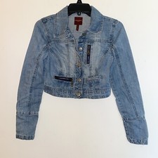 Highway Jeans - Juniors Girls Size: Small Blue Denim Jeans Cropped Jacket