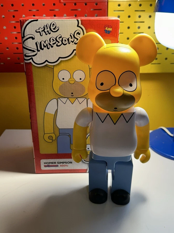 Figura Medicom Toy Be@rbrick-Los Simpson Homero Simpson 400% Nuevo Bearbrick Foto 2 de 4