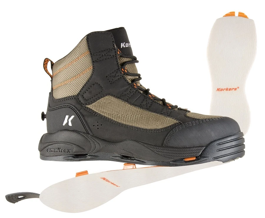 Korkers Greenback Wading Boot with Felt soles only, Size 15 - NEW