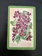 Antique 1930’s E.E. Fairchild VIOLETS Playing Cards!! Complete Deck w/ Jokers! 