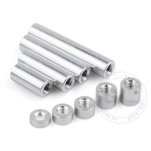 M4 Aluminum Round Threaded Sleeve Standoff Spacers Long Nuts Connector OD=7/10mm - Foto 9 di 22