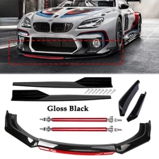 Front Bumper Lip Spoiler Splitter Rear Lip Side Skirt For E90 E92 E93 328i 335i