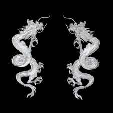 Chinese Style Embroidery Patches Large Dragon Applique Iron on Clothing Dress
