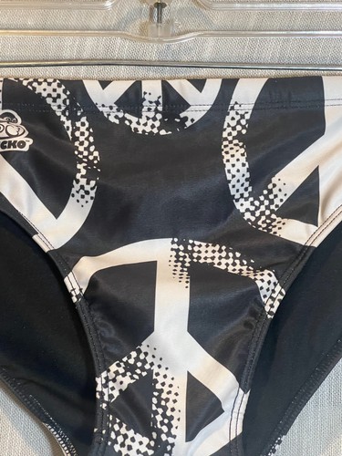Peace Sign DUCKO SPEEDO BATHING SUIT~L/34~Swimsuit~Bikini Bottom XL - Picture 4 of 24