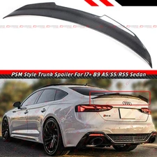 FOR 18-24 AUDI B9 A5 S5 SPORTBACK 4DR HATCH PSM STYLE CARBON FIBER TRUNK SPOILER