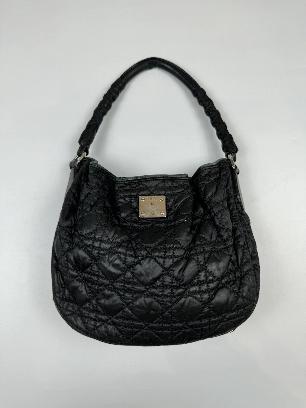 Sac à main vintage Christian Dior Canage femme Dior cuir nylon noir 07 BO 0038