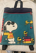 Snoopy With Woodstock Joe Cool Peanuts Blue Backpack Bookbag USA small