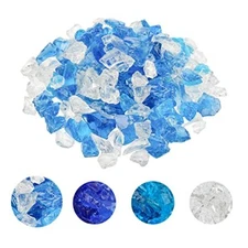 10-Pound Crushed Fire Glass for Gas Fire Pit | Fireplace | Vase Fillers | Gar...