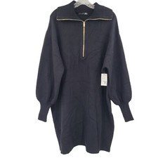 Black Tape Women's Turtle-Neck Sweater Dress Black 0X