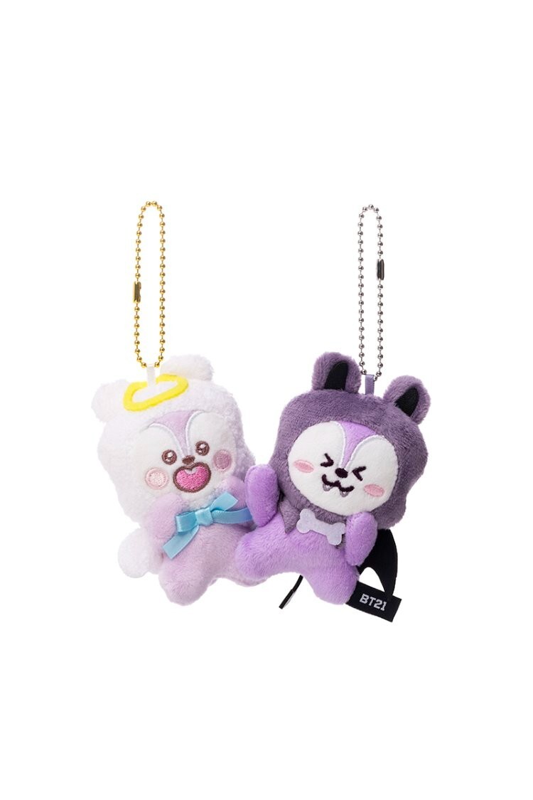 BTS BT21 Angel & Villain Pair Mascot Plush MANG Line Friends