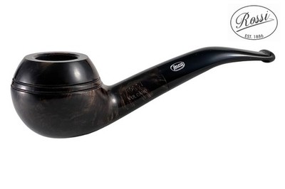 ROSSI Volcano Black 673 Rhodesian | Made in Italy | Pfeife Pipe 9mm Filter