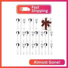 30 Piece Stainless Steel Silverware Set for 10,Safe Flatware Utensil Metal Cutle