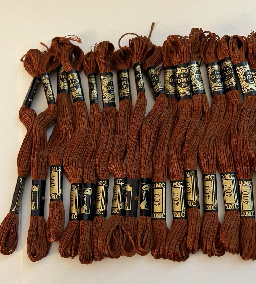 DMC Embroidery Floss Color # 400 Dark Mahogany ~ Lot Of 21 New - Image 2 of 3