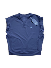 Figs NWT Womens Relaxed W-Mira V Neck Banded Scrub Top XL Gray