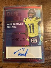 2024 Pro Set Pure Clear Choice Troy Franklin 4/4 PRC Auto Denver Broncos