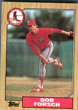1987 Topps Bob Forsch #257 St. Louis Cardinals Wood Border Pitcher MLB Baseba...