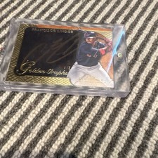 2017 Topps Five Star Francisco Lindor Golden Graphs Auto Orange #GG-FL /5