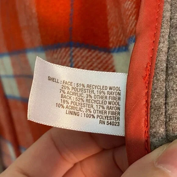 Old Navy Toggle Wool Blend with Plaid Interior Br… - image 7