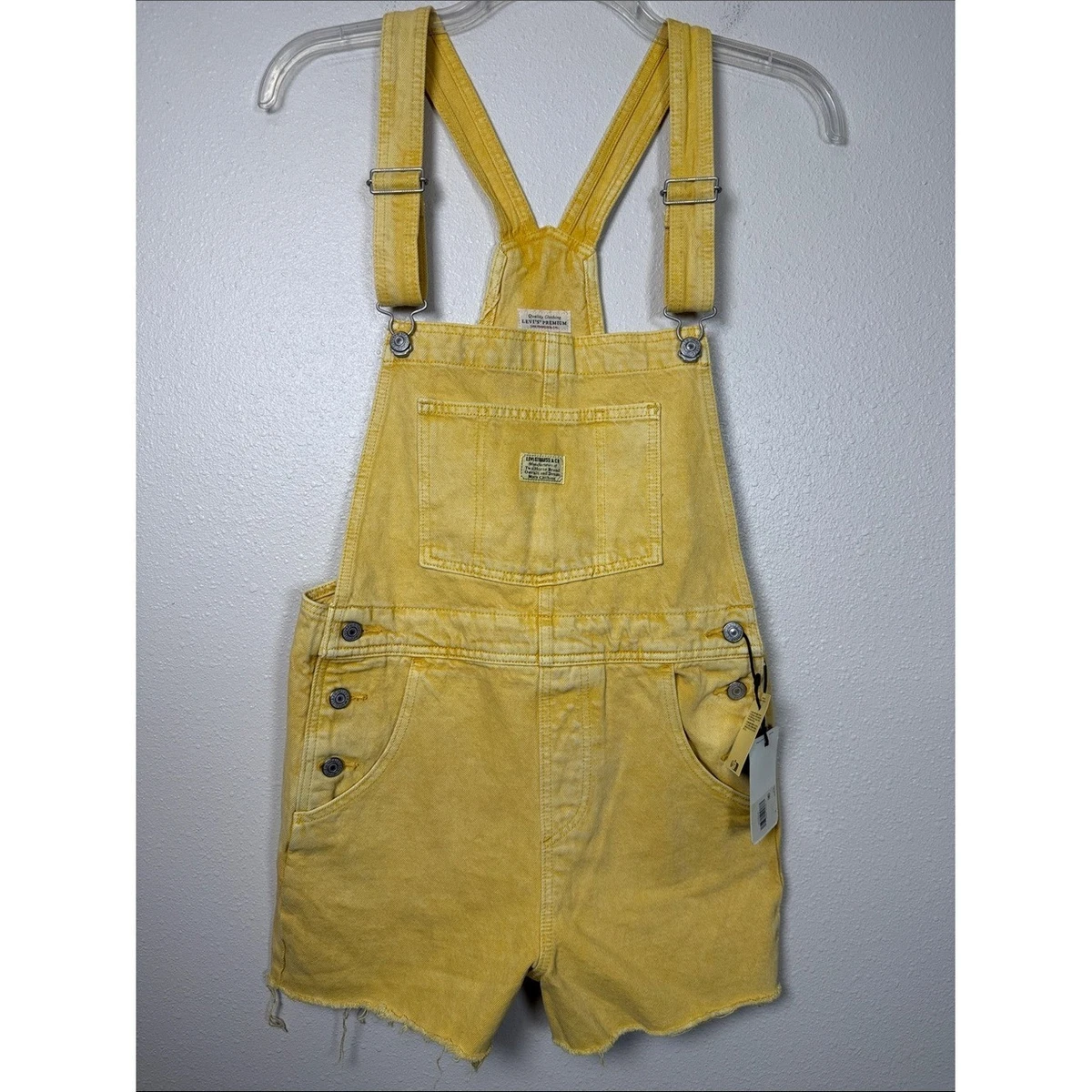 LEVI'S イエロー カバーオール S Levi's Denim Shortalls Shorts for Women for sale | eBay