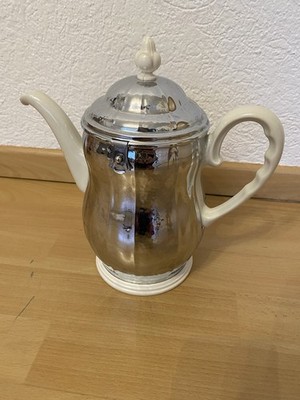 SUS Thermisol Kaffeekanne BAUSCHER Bavaria Isolierkanne Porzellan versilbert 1L