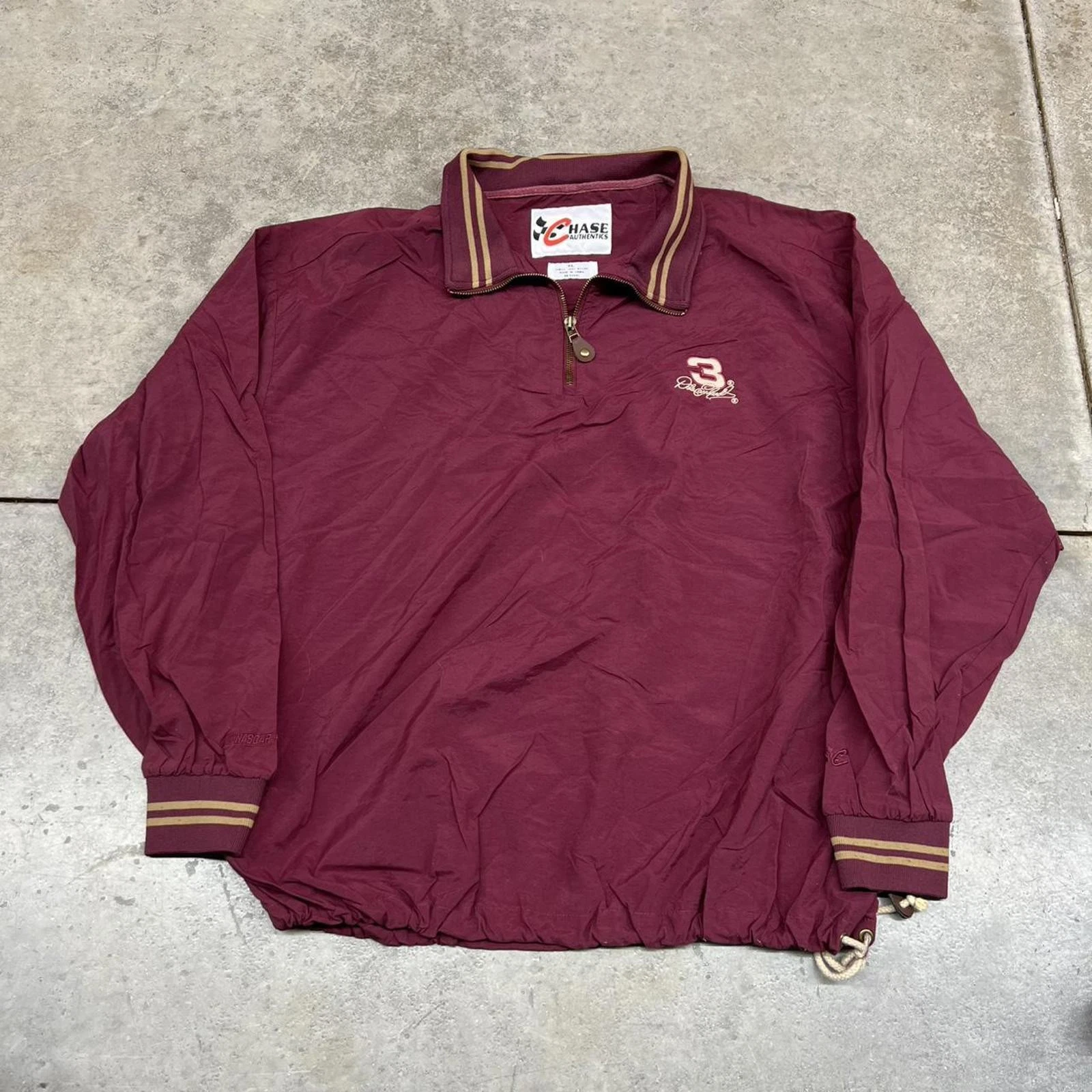vintage dale earnhardt quarter zip windbreaker jacket size xl