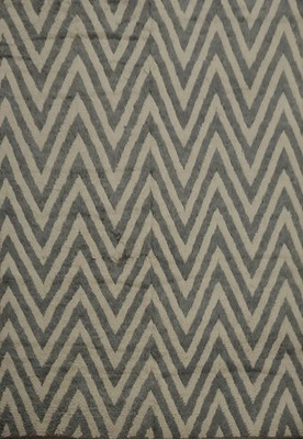 Chic Chevron Moroccan Area Rug 8x9 Hand-knotted Wool Perfect for Trendy Homes