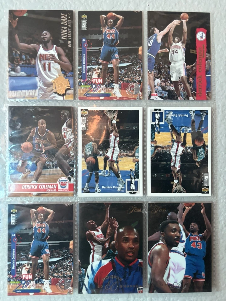 Colección de tarjetas coleccionables de baloncesto de la NBA de los New Jersey Nets años 90, lote de 90 tarjetas Foto 3 de 4
