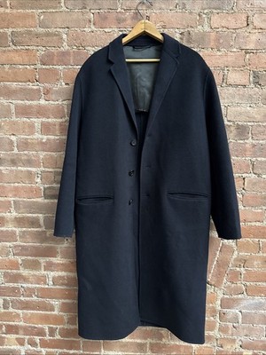 JOSEPH Men s Truman Coat, Sz 48, Navy Double Face Wool/Cashmere, Minimalism