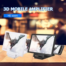 3D Mobile Phone Screen Magnifier HD Amplifying Stand Folding Smartphone Holder