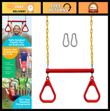 Backyard Swing Set with Monkey Bars, Trapeze Swing Heavy Duty Chains - Outdoor