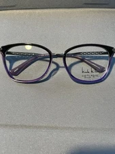 Nicole Miller NICE C03 57-17-140 Eyeglasses Frame Women's Purple Cat Eye