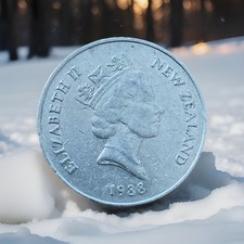 1988 - New Zealand 20 Cent Coin, Circulated. #372.