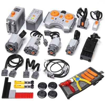39-in-1 Power Motor Set for MOC Toys, Remote, Servo, AA/AAA, Switch, Parts