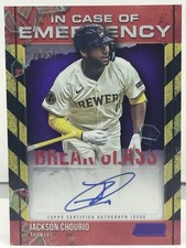 2025 Stadium Club In Case Of Emergency Purple #ICOEA-JC Jackson Chourio /25 (AU)