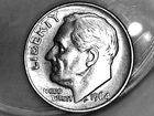 ( 3 ) 1964 P # 7 # 8 # 9  10C ROOSEVELT DIMES
