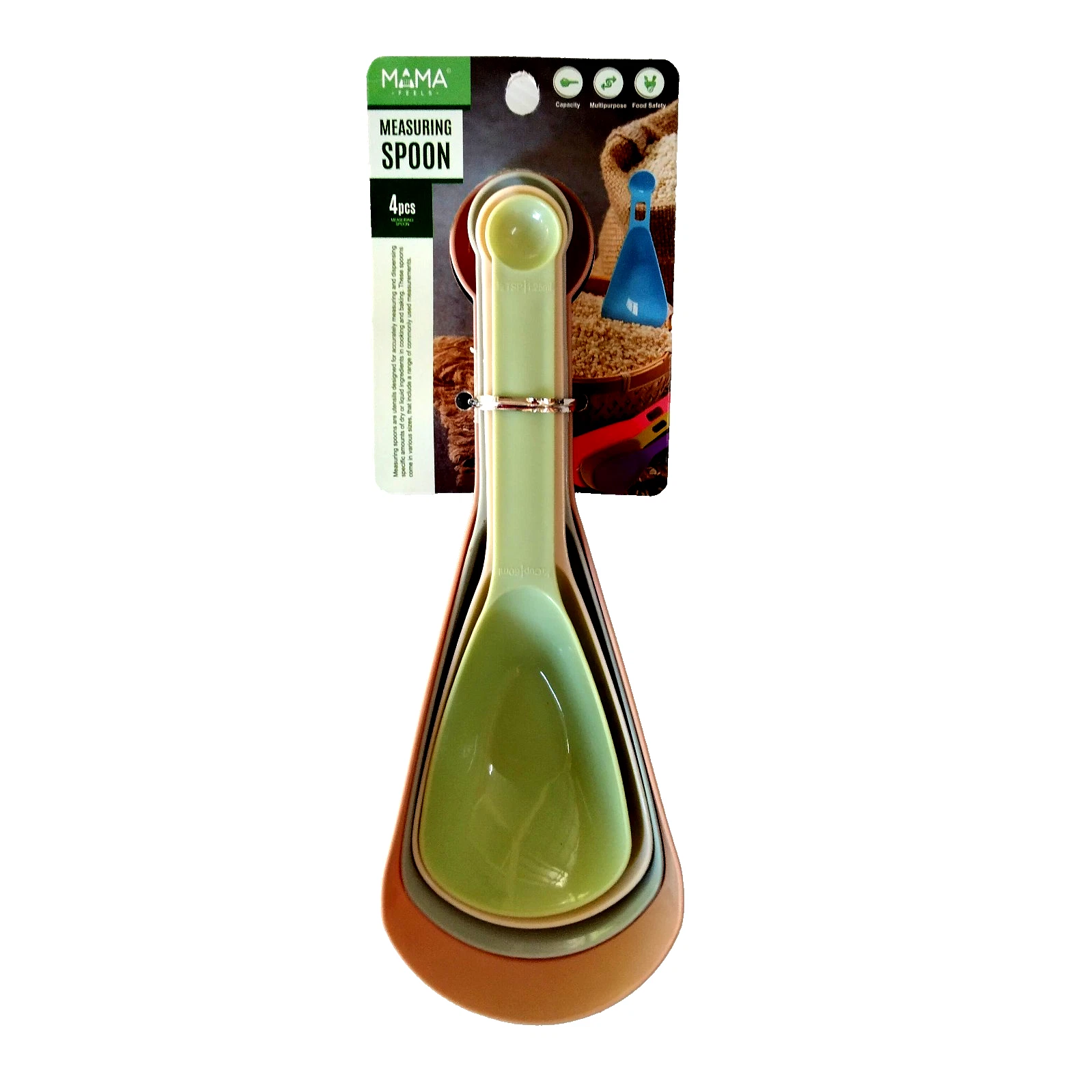 Measuring Spoons and Cups Set, 8 Measurements, Dual-Sided.