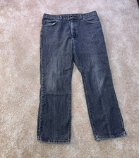 vintage Lee Straight Leg Jeans Mens 38x30 Black Denim Made in USA 80s