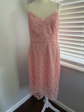 JCrew Pink Lace Spaghetti Strap Dress 10