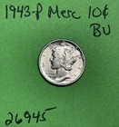 1943-P Mercury Dime 10c BU Brilliant Uncirculated US Coin See Pictures