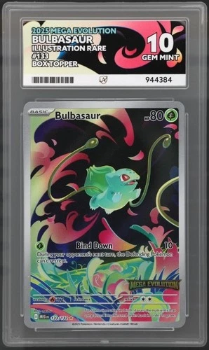 2025 - Bulbasaur - Mega Evolution -133/132 -Illustration Rare -Box Topper ACE 10