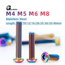 M4 M5 M6 M8 304 Stainless Steel Button Head Screws Motorcycle Allen Socket Bolts